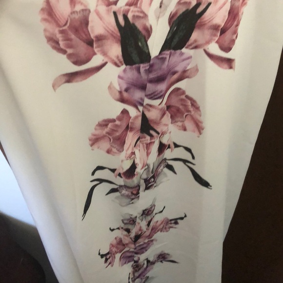 🌺 White Orchid Tropical Floral Backless Cross Maxi Dress ❣️ Holiday Getaway - Picture 4 of 11